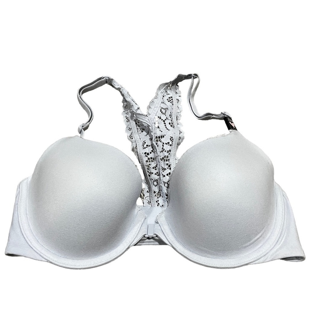 NWT Victoria’s Secret 32D Body By Victoria front closure racerback bra Grey